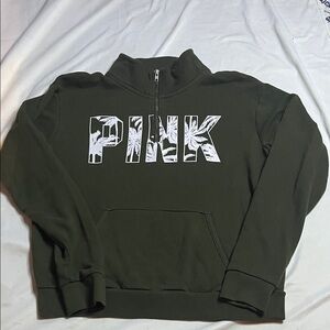Pink Victoria’s Secret 1/4 Zip Sweatshirt